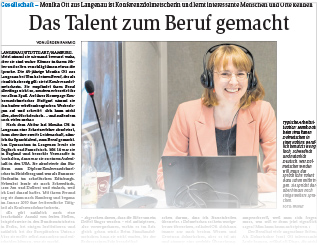 "Talent zum Beruf gemacht": Monika Ott wird im Mai 2025 für den Reutlinger General-Anzeiger interviewt