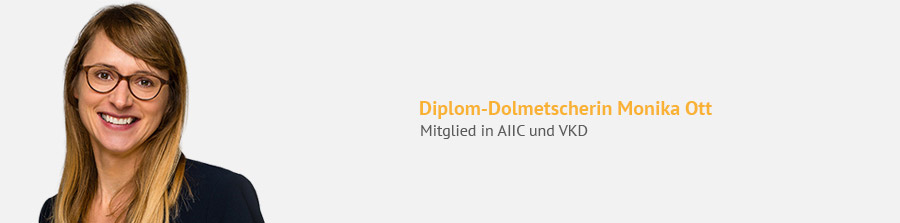 Diplom-Dolmetscherin Monika Ott, Mitglied im VKD